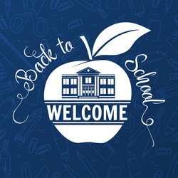 back to school greating card vector image