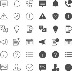 information and notification icons vector image