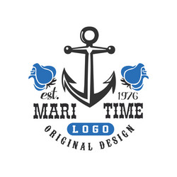 Maritime logo original design est 1976 retro vector