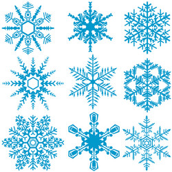 Snowflake set vector