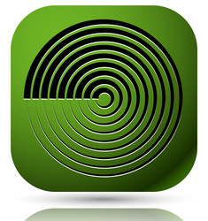 generic icon with cyclic circular concentric vector image