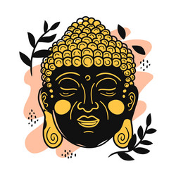 buddha portrait in scandinavian vector image