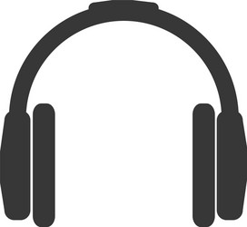 headphone silhouette technology icon vector image