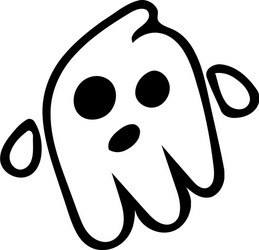 halloween little ghost vector image