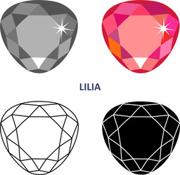 fancy gem cut vector image