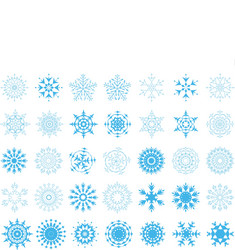 snowflakes set vector image