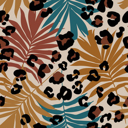 abstract tropical floral seamless pattern vector image