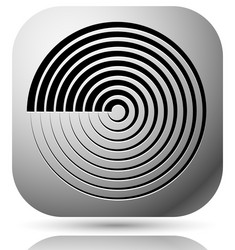 generic icon with cyclic circular concentric vector image