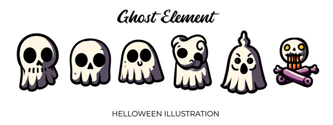 ghost element graphic vector image