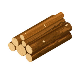 isometric logs vector image