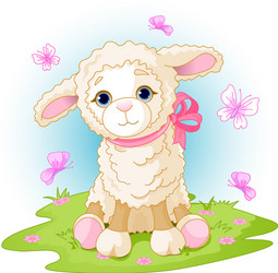 easter lamb vector image