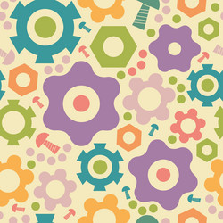 gogwheals and gears seamless pattern background vector image