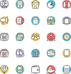 trade cool icons 1 vector image