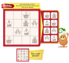 sudoku game logic kitchen aprons vector image