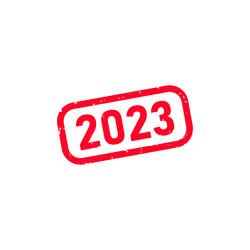 2023 rubber stamp with grunge texture vector