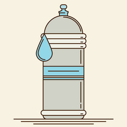 Water bottle flat icon vector