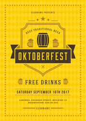 oktoberfest beer festival celebration retro vector image