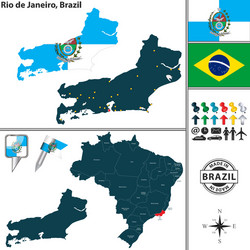 map of rio de janeiro vector image