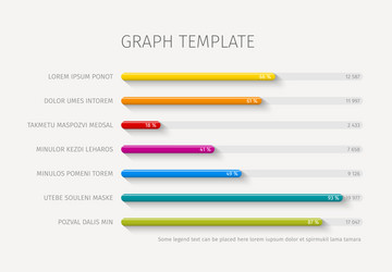 column horizontal graph template vector