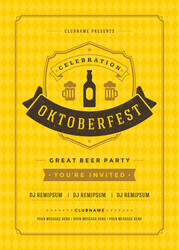 oktoberfest beer festival celebration retro vector image