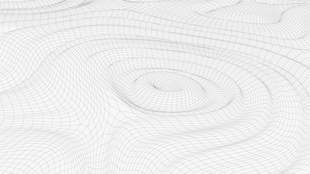 abstract wave surface wireframe retro pattern vector image