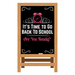 back to school design wooden announcement board vector image