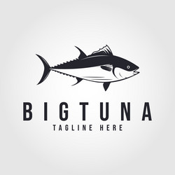 Tuna fish logo template as a food vector