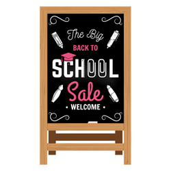 back to school design wooden announcement board vector image