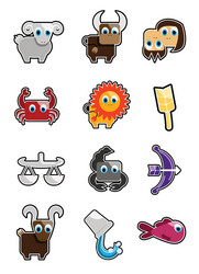 Zodiac icons vector