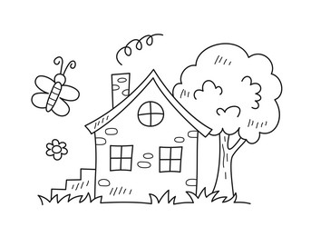 doodle coloring page vector image