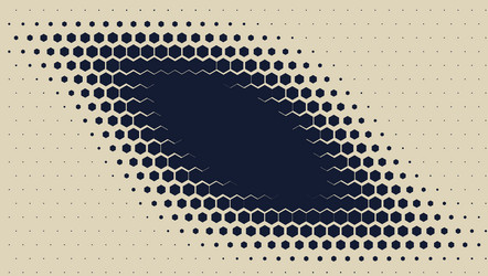 2d abstract geometric wave hex halftone pattern vector image