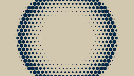 2d abstract geometric wave hex halftone pattern vector image