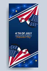 usa day social media banner design vector image