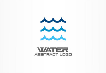 abstract logo for business company eco ocean vector image