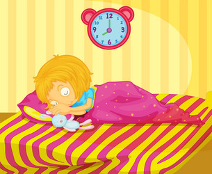 girl sleeping vector image