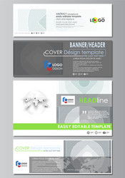 social media and email headers set modern banners vector image