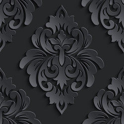 damask seamless pattern element elegant vector image