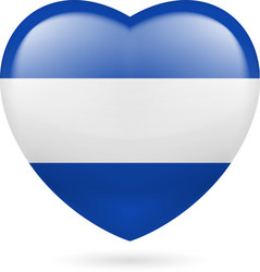 heart icon of el salvador vector