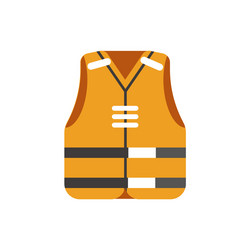 safety orange vest protective uniform isolated vector image