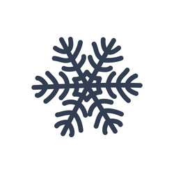 snowflake icon black silhouette snow flake sign vector image