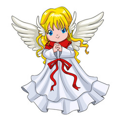 cute cartoon of an angel vector image