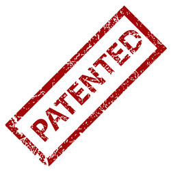 patented stamp vector image