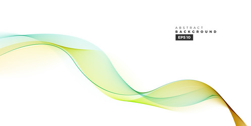 wave element with abstract green lines vector