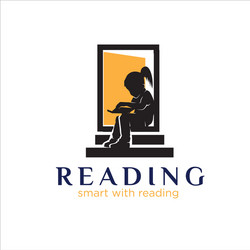 Read book logo designs simple modern vector