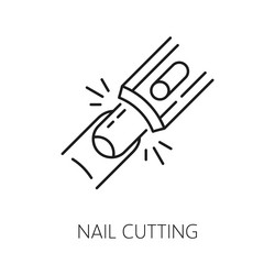 manicure service icon with fingernail clippers vector image