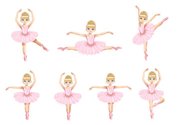 beautiful ballerina set vector image