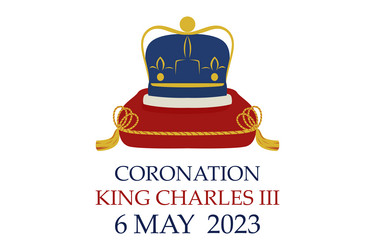 for the coronation day of king vector image