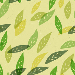 seamless leaves pattern vector image