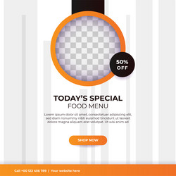 super delicious fast food social media post vector image