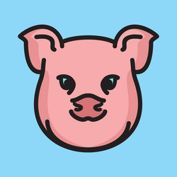 pig icon vector image